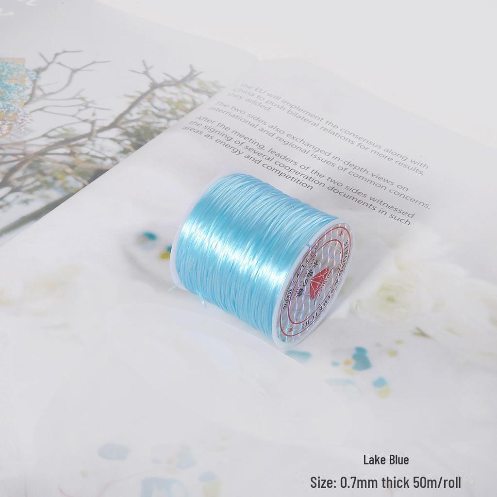 Handmade DIY Colored Elastic Line for Beaded Jewelry Making - Ring, Necklace, Bracelet. Braided Line for Accessories.