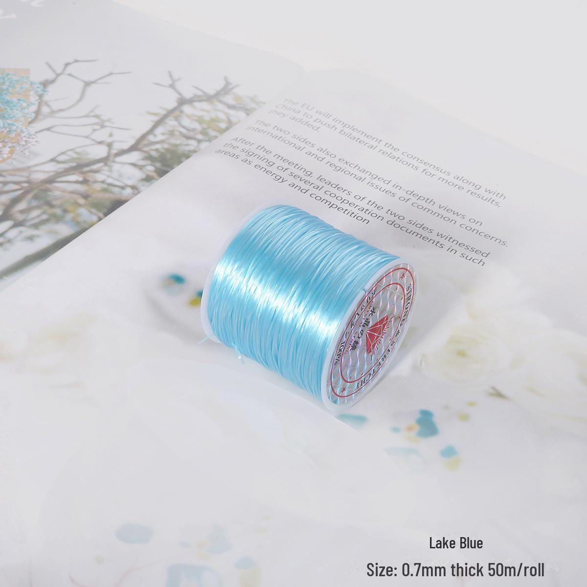 

Кольорова еластична волосінь ручної роботи своїми руками для виготовлення прикрас з бісеру - кільце, намисто, браслет. Плетена волосінь для аксесуарів.