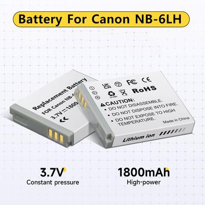 1800mAh NB-6L NB6LH Camera Battery NB6L NB-6LH Battery For Canon PowerShot D30 D10 S120 S90 SX700HS SX280HS IXUS210 SD35001S