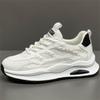 Summer new men's breathable mesh shoes hollow running shoes comfortable soft-soled trendy shoes thin mesh white shoes