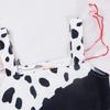 Toddler Girls Dalmatian Print Dress Ruffle Sleeve Movie Character Cosplay Costume for Role Play Party
