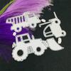Site Truck Forklift Truck Design Style Metal Cutting Die Stencil for DIY Scrapbooking Album Photo Embossing Paper Card Craft Decor