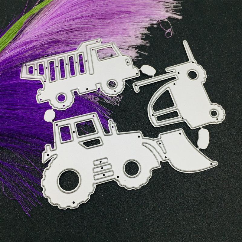 Site Truck Forklift Truck Design Style Metal Cutting Die Stencil for DIY Scrapbooking Album Photo Embossing Paper Card Craft Decor