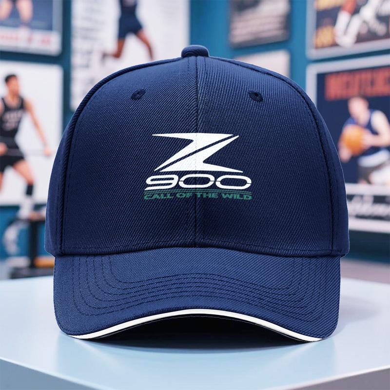 

1pc Z900 Lightweight Baseball Cap Breathable Black Snapback with Bold Z2286meter Print Adjustable Fit for Outdoor Sports One Size