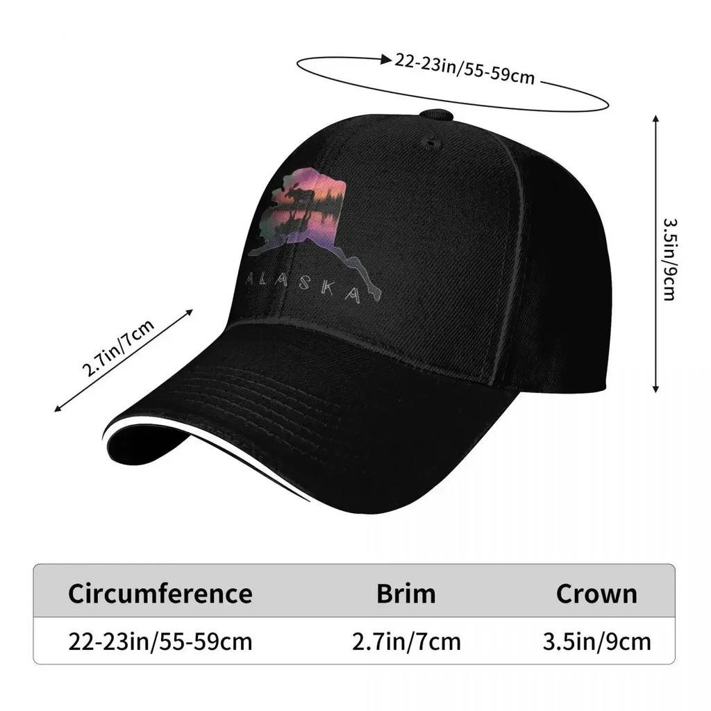 Alaskan Moose  Alaska State Sport Baseball Caps For Mens Printing Male Beach Dad Hats Hip Hop Trucker Cap