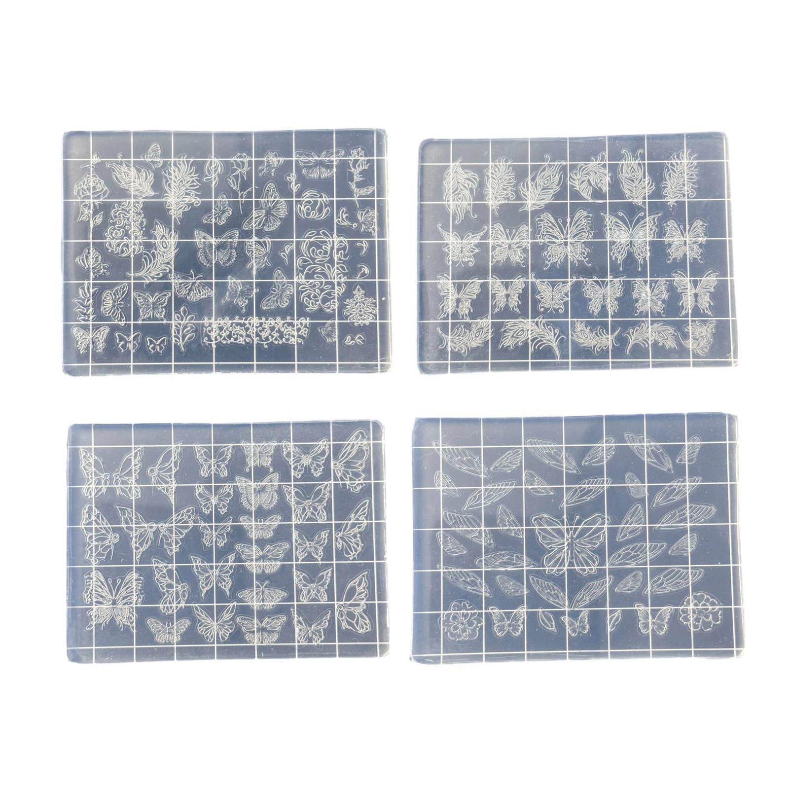 

Многоразовые формы для дизайна ногтей с тематикой бабочек, силиконовые текстуры для косметологов и начинающих мастеров маникюра 1