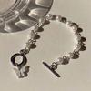 Korean White Opal Stone Pearl Bracelets for Women Luxury Exquisite Crystal Adjustable Cuff Bracelet Wedding Jewelry Party Gift