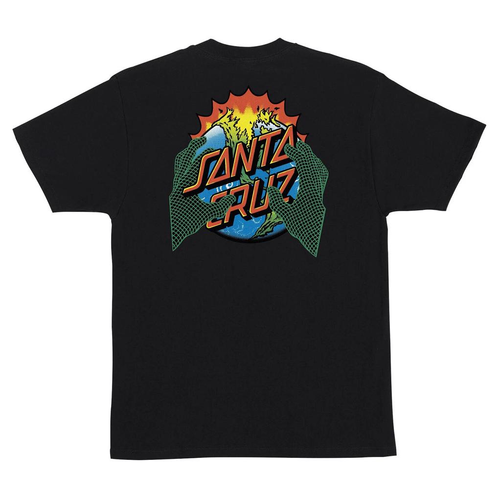 Santa Cruz Skateboard T-Shirt Kendall End Of The Dot Schwarz/Weiß