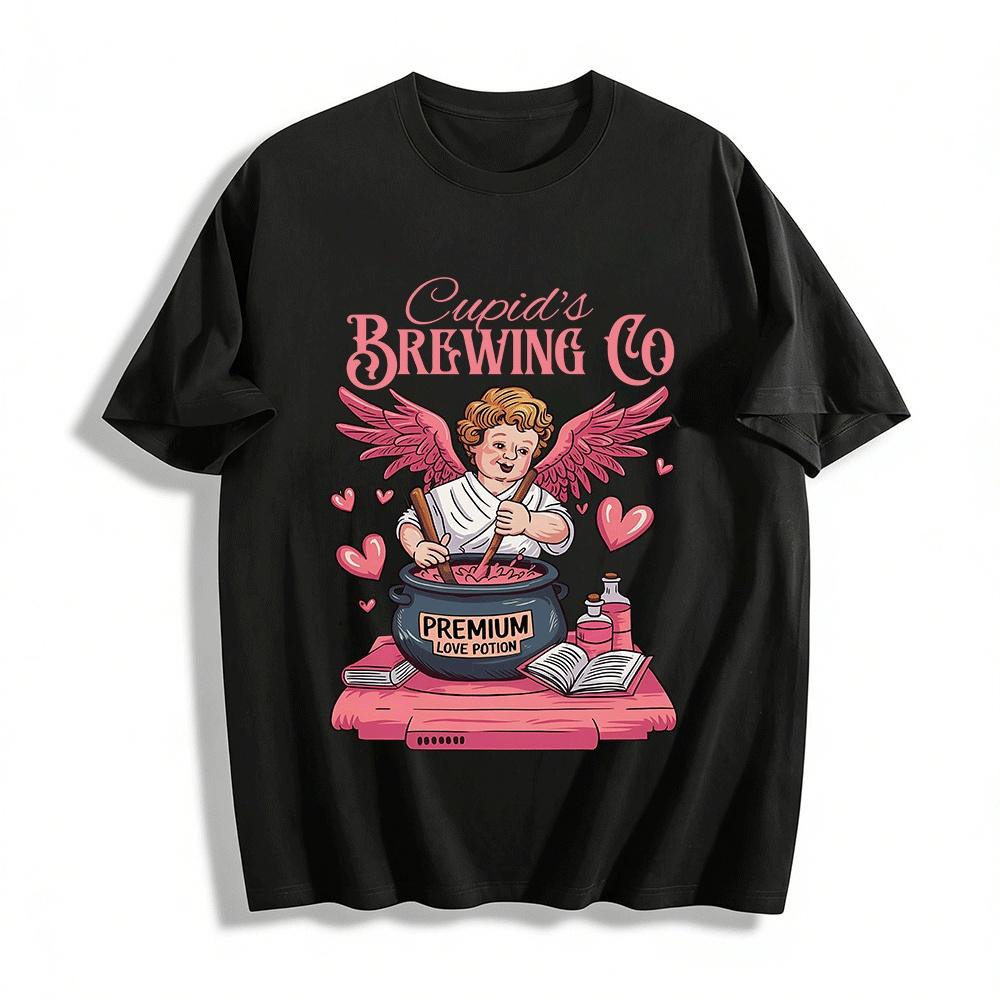 Cupid s Brewing Co Premium Love Potion Valentine s Day Top Pure cotton T-shirt XXS