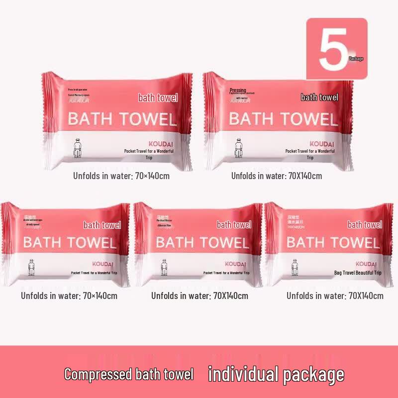 Portable Compressed Disposable Bath Towels
