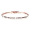 925  Silver Rose Gold Tennis Bracelet Sparkling Crystal Cubic Zirconia Hip-Hop Luxury Women's Jewelry Surprise Gift