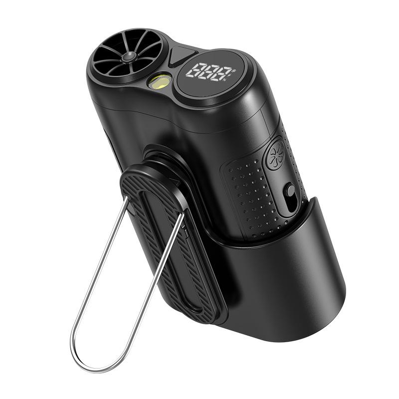 Hanging USB Waist Fan: Portable High-Speed Cooling for Outdoor Construction Sites 85.6x64.3x36.6mm