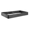 Metal Raised Garden Bed, 2.4 X 1.2 X 0.3 M Outdoor Galvalume Planter Garden Box, Open Bottom Design, Large Planter Raised Bed for Growing Vegetables,