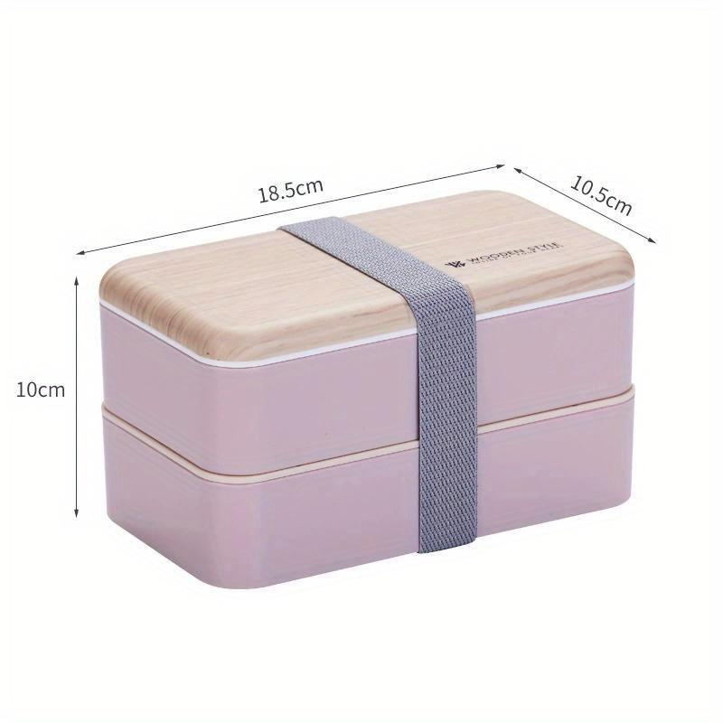 Double Layer Bento Box | Microwave-Safe Lunch Box for Salad & Meal Prep | Portable & Leakproof Design