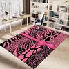 1PC Pink Animal Prints Extra Large Non-Slip Floor Carpet, Office, Family, Bedroom, Studio - Large Area Rug Indoor Rugs, Vibrant Colors-W301