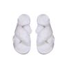 Fluffy slippers cross opening autumn and winter home non-slip flat bottom couple open toe warm fluffy