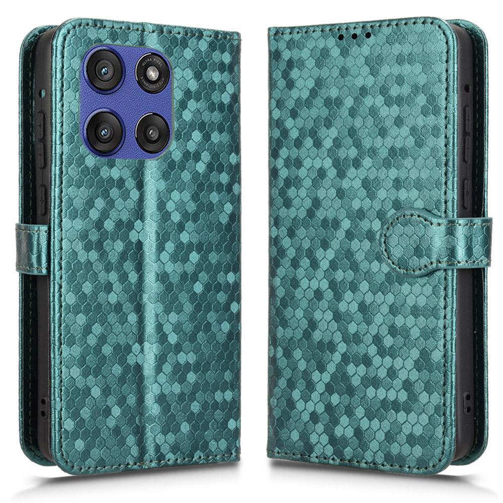 For Motorola Moto G Stylus 5G (2025)/Edge 60 Stylus 5G Wallet Case Dot Pattern Imprint PU Leather Phone Cover