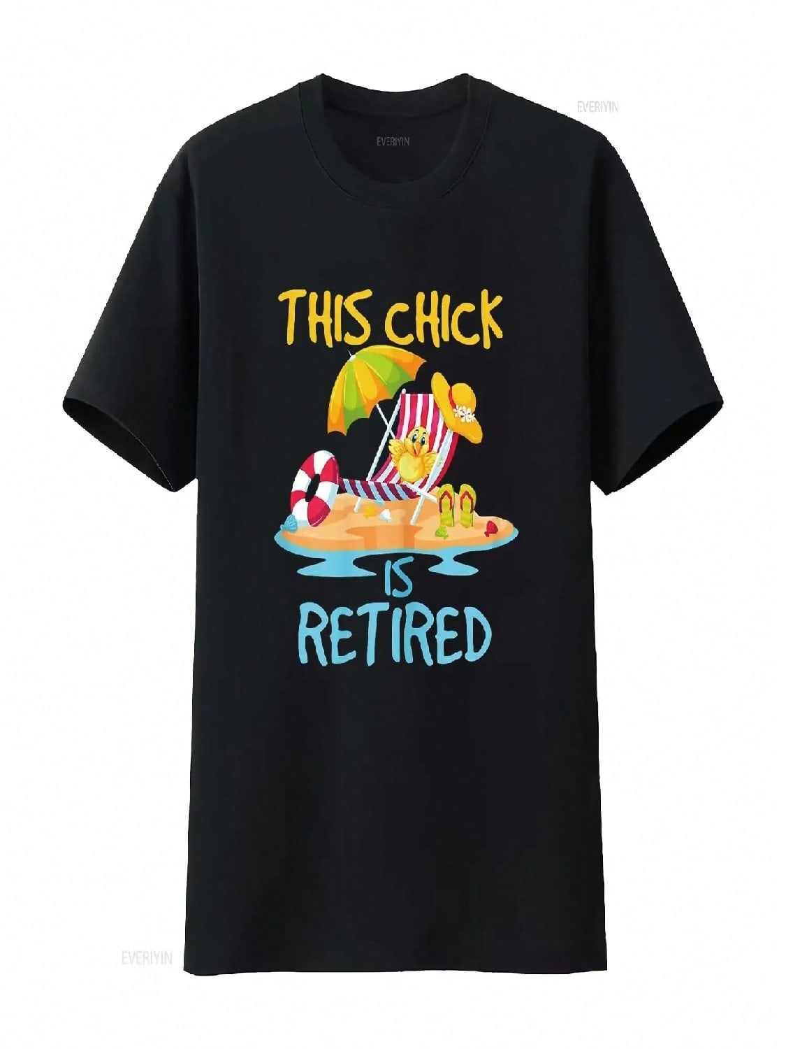 This Chick Is Retired Women Retirement T Shirt Vintage Washed Streetwear Top For Everyday Wear Unisex Casual Slightly S