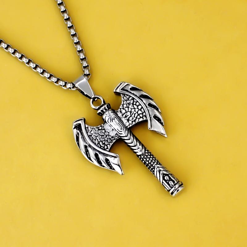 Retro Norse Mythology Double Raven Tree Of Life Pendant Necklace For Men Personality Charm Hip Hop Cool Casual Jewelry Gift