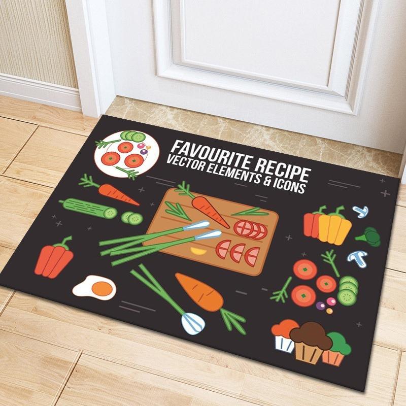 

Cute Animal Print Kitchen Mat Non-Slip Waterproof Floor Rug for Cooking Area with Playful Pet Pattern Easy Clean Decoration 40X60CM