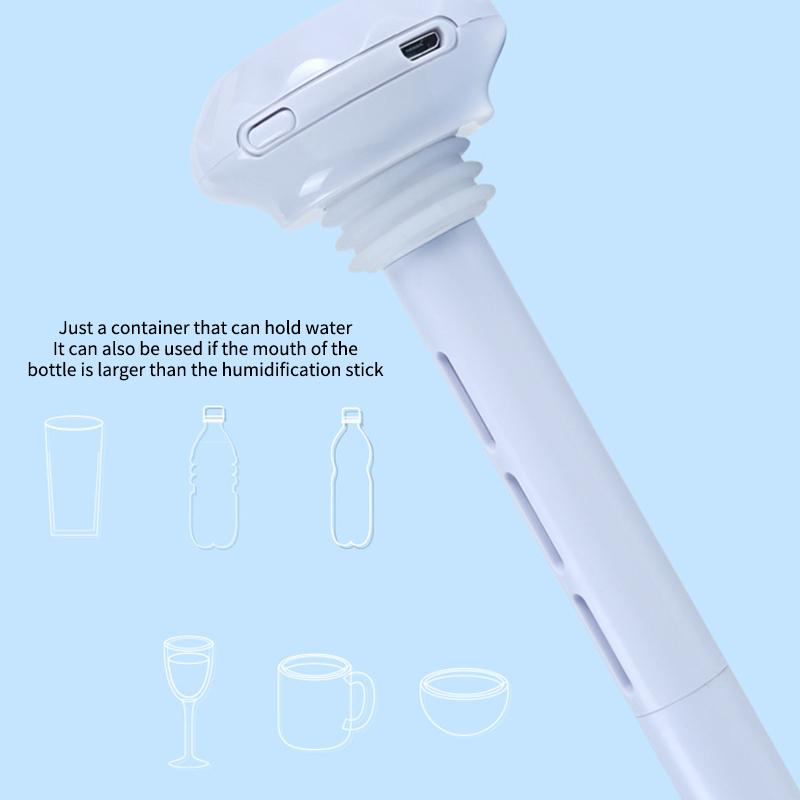 USB Powered Humidifier Stick with LED Light for Exquisite Home or Travel Aid