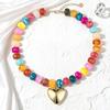 Colorful Chunky Beaded Necklace for Women Resin Beads Short Necklace Bohemian Style Chunky Choker for Summer Beach Holiday Party Vacation