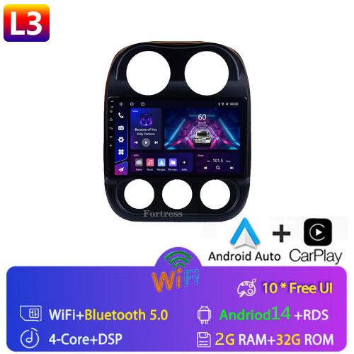 Car Radio For Jeep Compass Patriot 2010-2016 Autoradio Stereo 2 Din Player GPS Navigation Carplay DSP OBD No CD Player