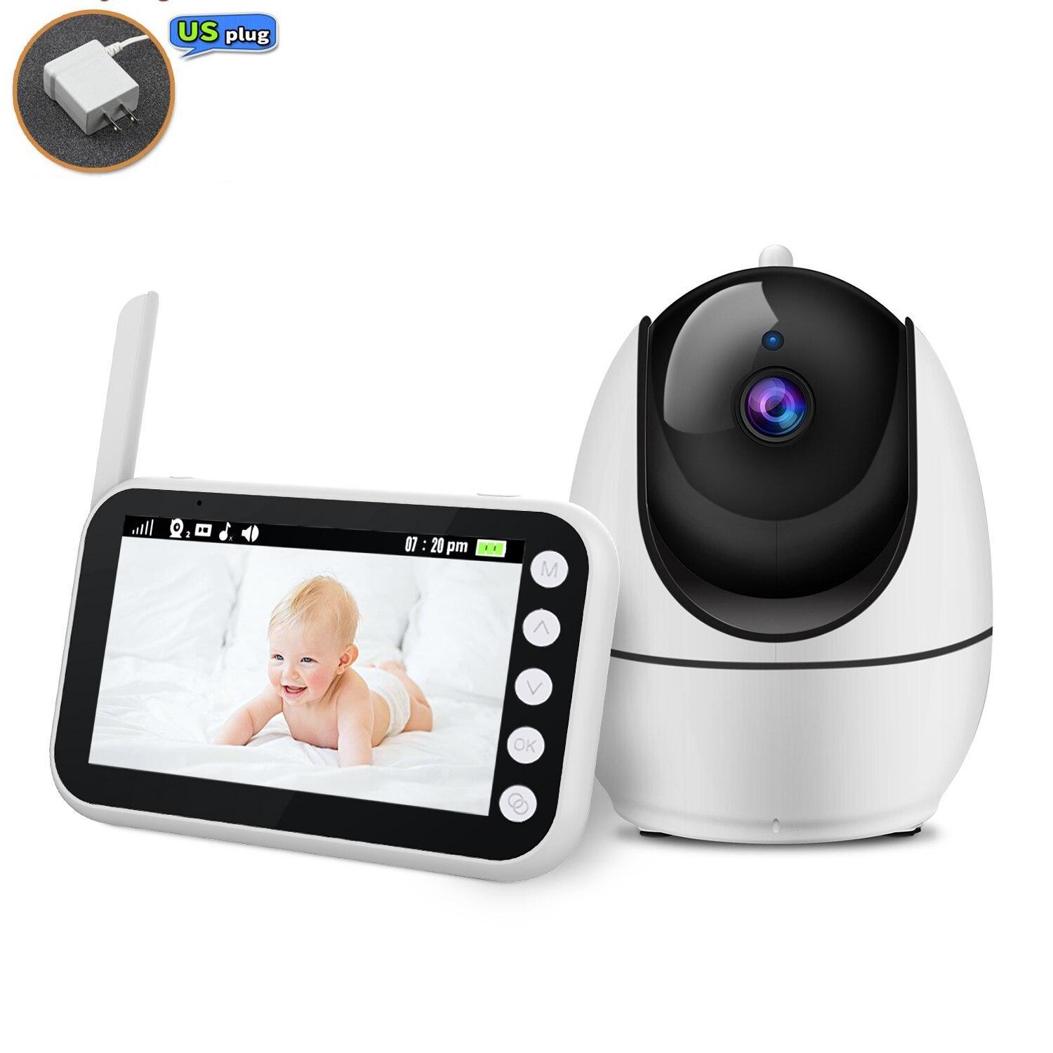 

Беспроводная видеоняня ABM200 4,5-дюймовый IPS-экран 720P HD Аудиокамера с панорамированием, наклоном и масштабированием с режимом VOX, запись колыбельных ночного видения US Plug