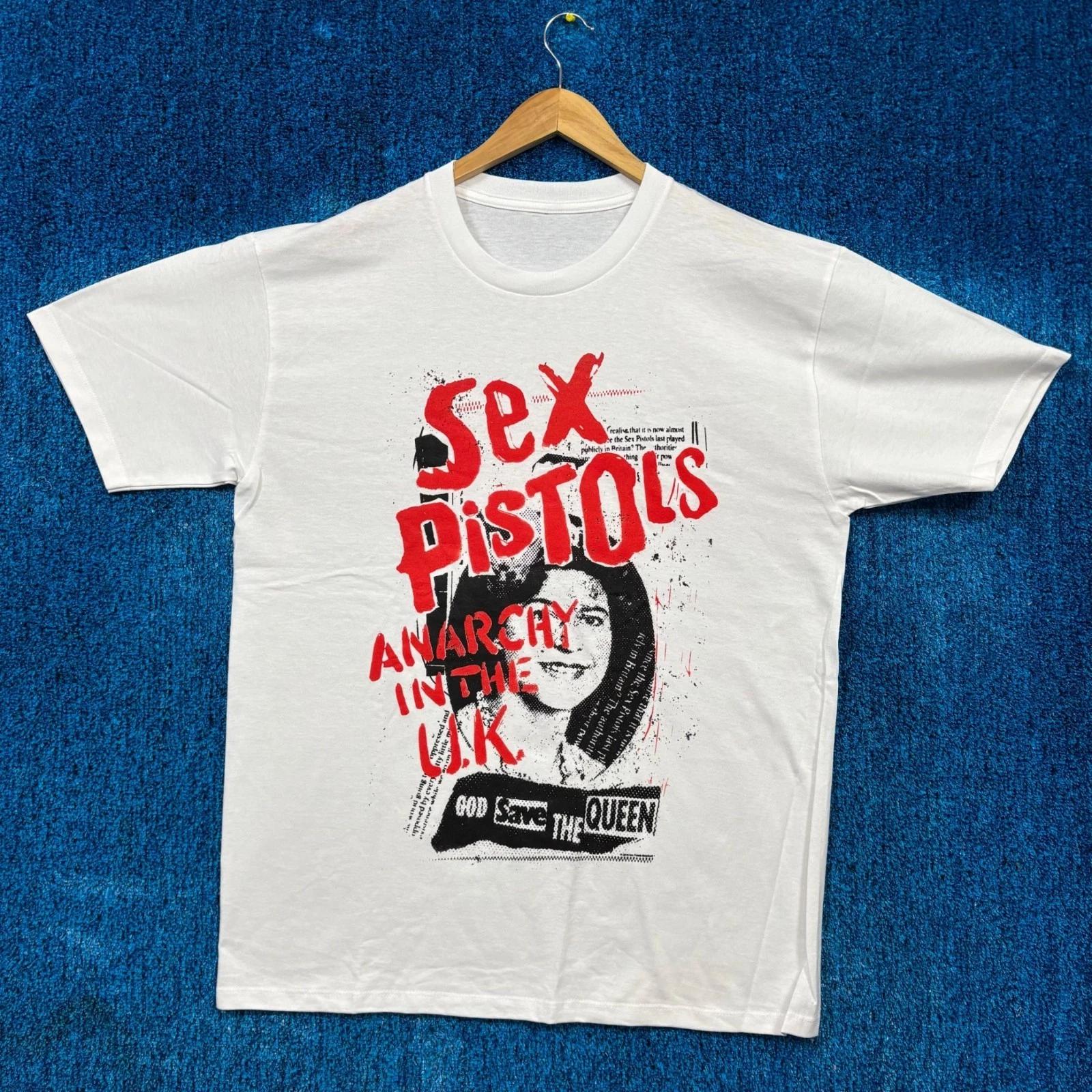 Sex Pistols Anarchy in the UK God Save the Queen Punk Tee L S