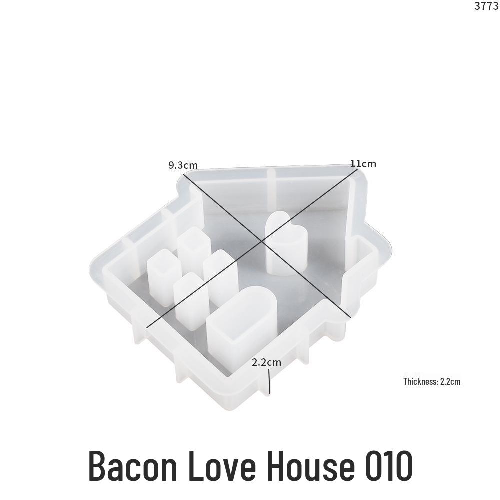 Heart and House Silicone Mold for DIY Epoxy and Aroma Candles