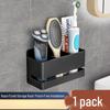 No-Drill Wall-Mounted Bathroom Organizer Shelf