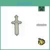 Desenho Animado Criativo Personalizado Periférico de Jogo Insígnia de Metal Meu Mundo Creeper Estilo Pixel Abelha Espada Acessórios