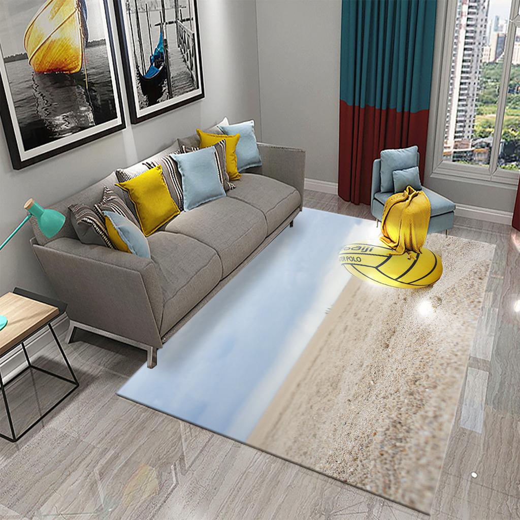 3D Fashion Volleyball Pattern Carpet for Living Room Bedroom Kitchen Bathroom Door Entrance Anti-slip Large Carpet Home Decor