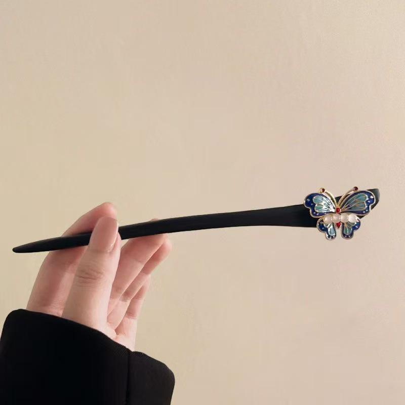 Sandalwood Women's Hairpin: Elegant Modern-Chinese Style Wooden Updo Stick