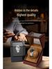 Black Carbon Fiber Single Watch Winder - Automatic Electric Rotator for Mechanical Watches.