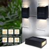 2LED Outdoor Solar Wall Lamp LED Solar Garden Light Waterproof Up And Down Glow Wall Light For Balcony yard Street Landscape Decor