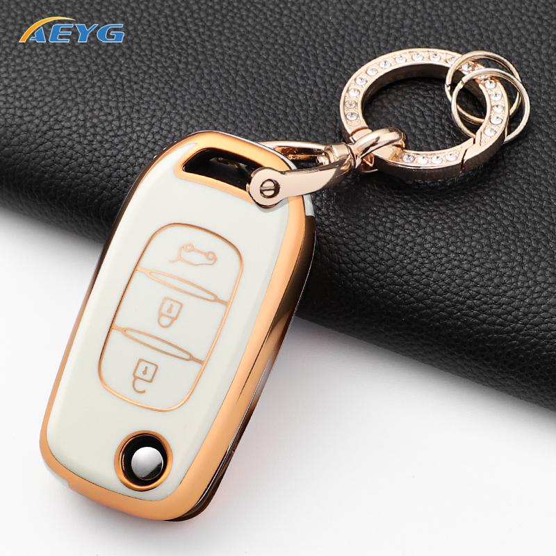 Car Key Case Cover Fob For Lada Vesta Granta Xray Kalina Priora Sedan Sport For Renault Fluence Clio Megane Keychain Accessories