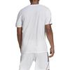 Adidas Striped Print V-Neck Pullover Sports Short Sleeve T-Shirt Men Tops White HR4610