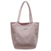 Large capacity tote bag women's new summer striped sewing line simple shoulder bag leisure bag