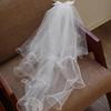 Bowknot Wedding Bride Veil with Rolled Edge Three Layer Bridal Veil Elegant Short Veil Bride Bridesmaid Hair Accessories