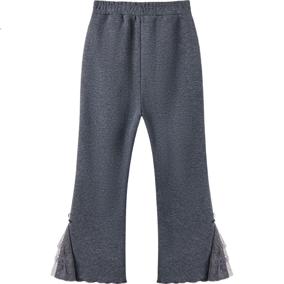 Disney Girls' Pants, Slight Flare, Spring Style, Girls' Long Pants, Flared Pants, Lace Bow, Casual Pants, DL110023