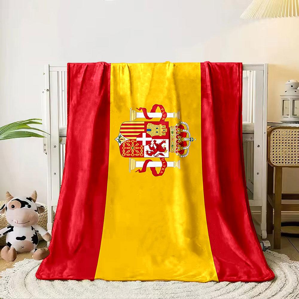 Spain National Flag Blanket for all seasons blanket lunch break throw gift