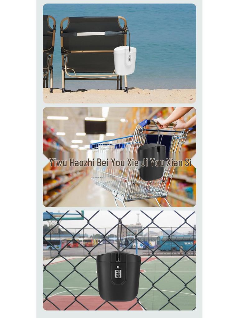 Portable Steel Cable Combination Lock Storage Box