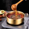Korean Style Noodles Cooking Pot With Cover Comes and Eating Utensils Portable Stainless Steel Soup Pot