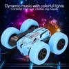 2.4G DoubleSided Remote Control Drift Car 360 Degree Rotating RC Stunt Car Toy for Child(Blue )