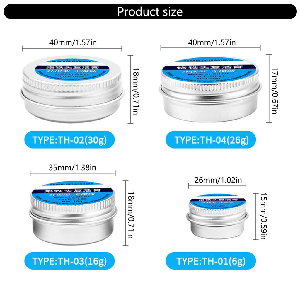Solder Tip Cleaner for Removes Oxidation Soldering Iron Tip Resurrection Pastes Tin for Professional Welding Technician