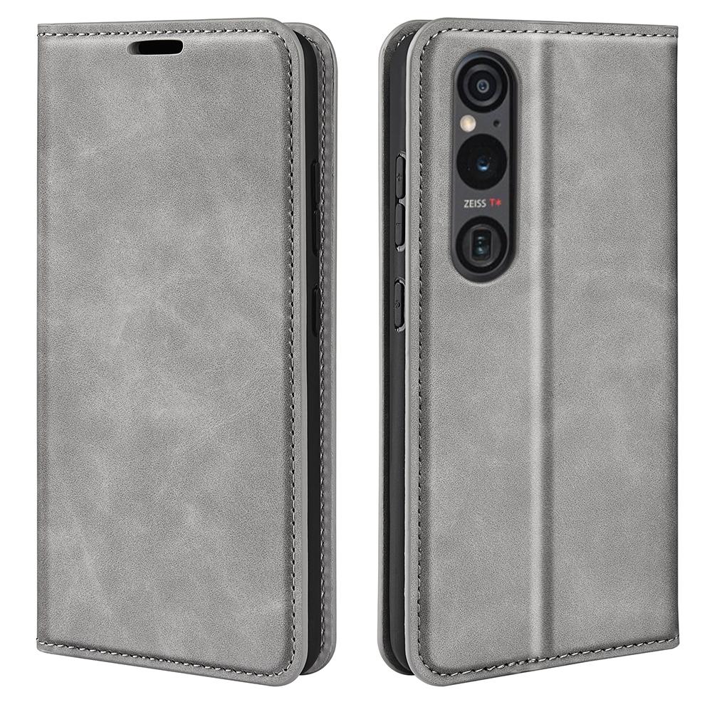 For Sony Xperia 1 VI Case Skin Touch PU Leather Drop Protection Phone Cover