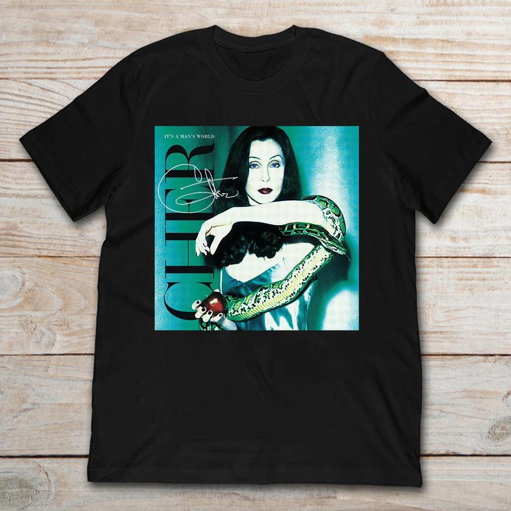 Singer Cher Signature It s A Man World  Full Size S-5XL Unisex T-Shirt L