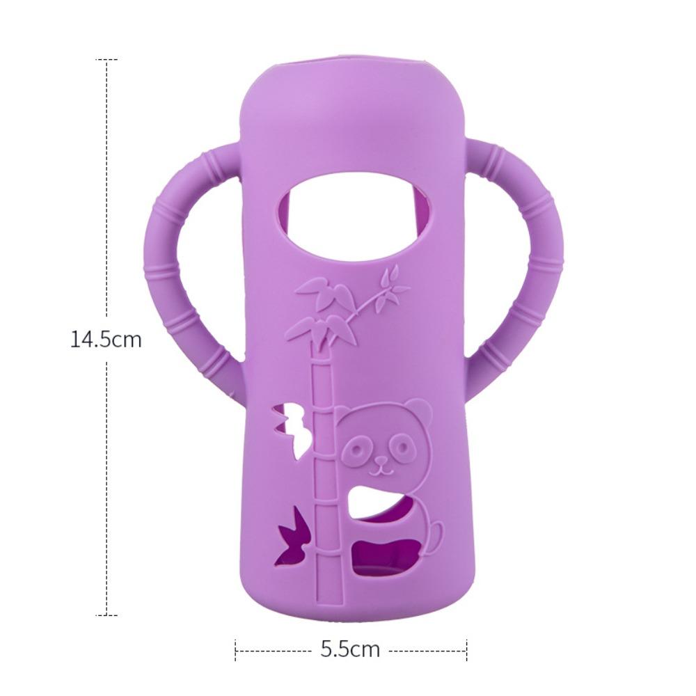

Easy Grip Silicone Handle Sleeve Soft Baby Bottle Sleeves for Dr. Brown s Baby Feeding фиолетовый