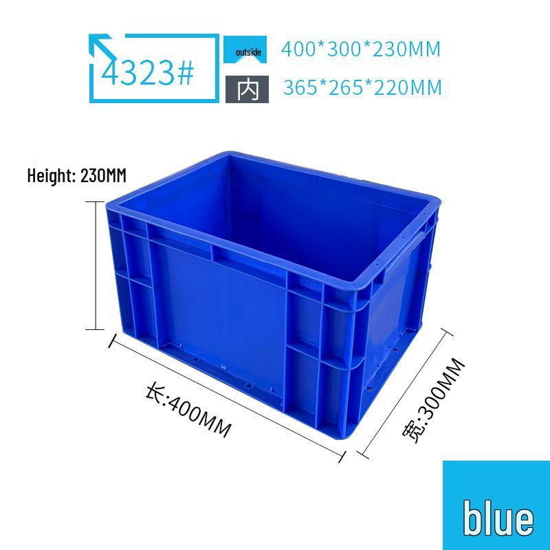 Rectangular Plastic Parts Box with Thickened Walls for Hardware and Tools